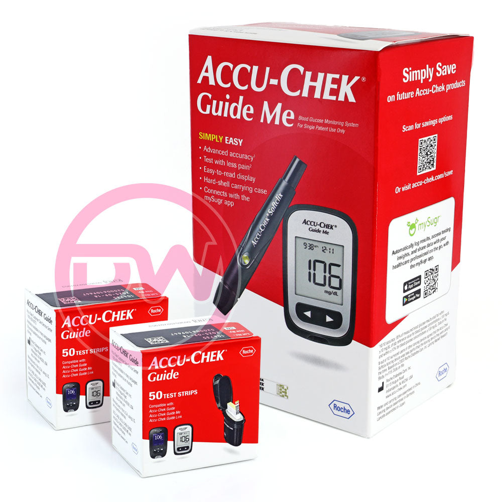 Accu-Chek Guide Me Meter Combo (Meter & 100 Test Strips)