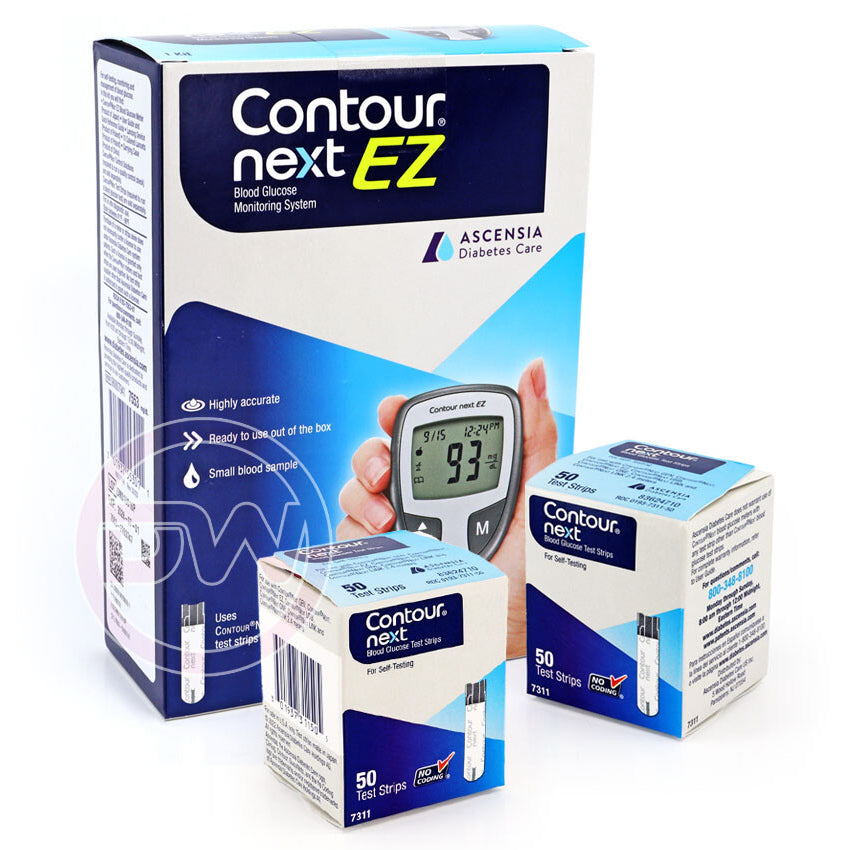 Contour Next EZ Meter w/ 100 Test Strips