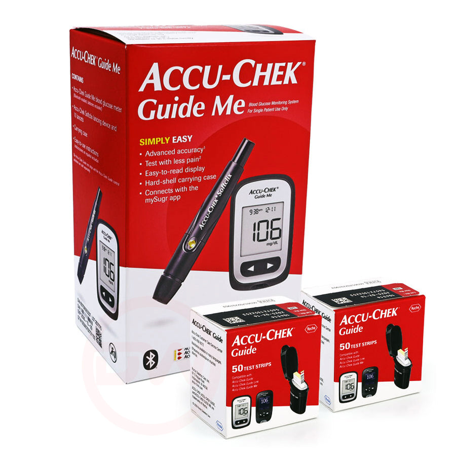 Accu-Chek Guide Me Meter Combo (Meter & 100 Test Strips)