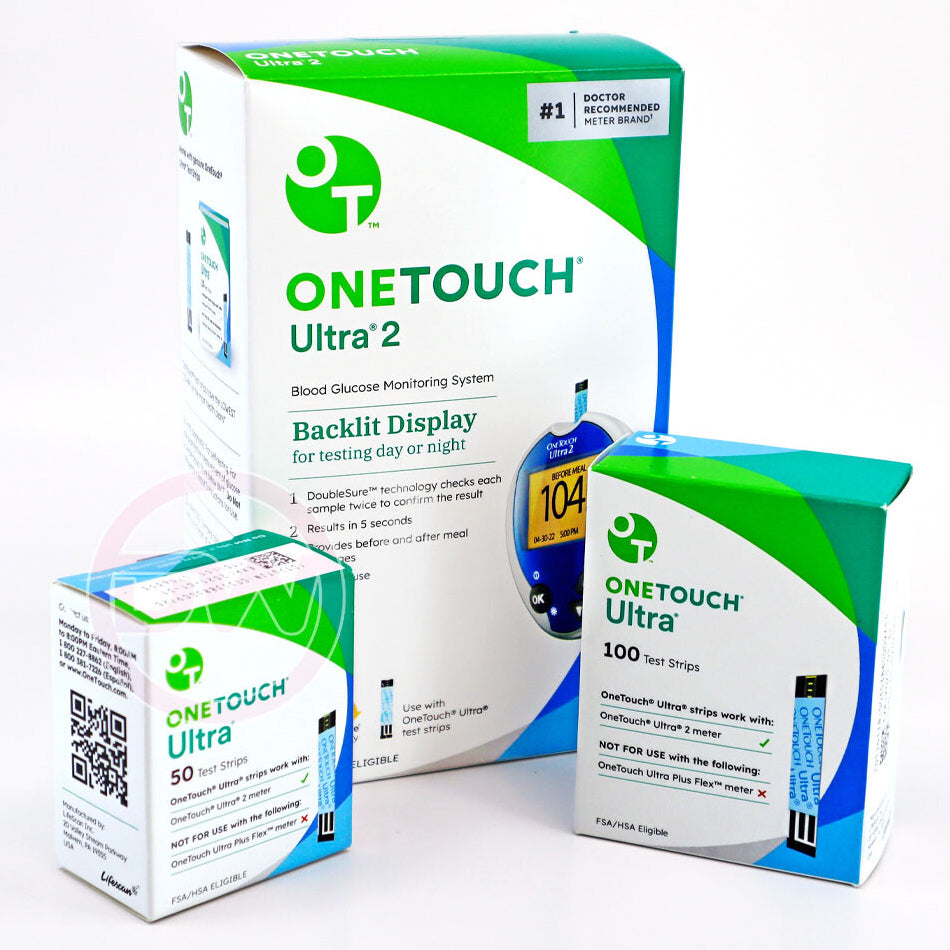 OneTouch Ultra 2 Meter Combo (Meter & 150 Test Strips)