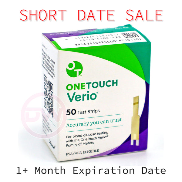 One Touch Verio Test Strips 50ct - Short Dated - 1 Month