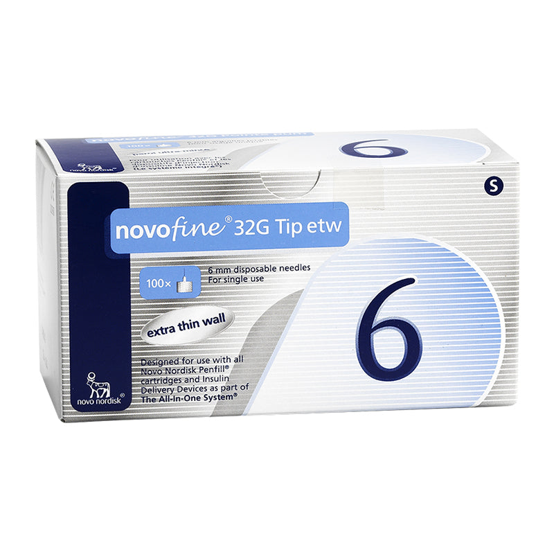 Novofine 32g Tip Needles 100 (No. 6) (0.23/0.25 x 6mm)
