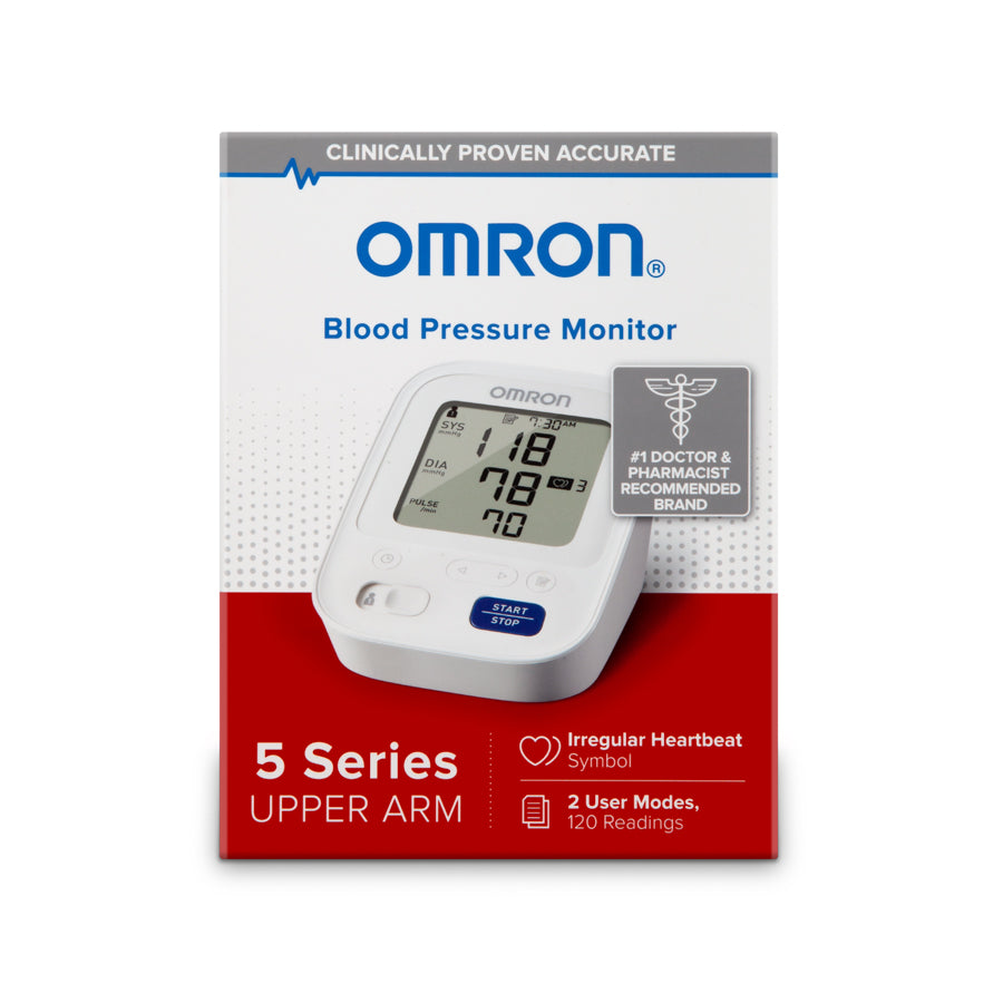 Omron BP7100 3 Series Upper Arm Blood Pressure Monitor & CD-WR17 Advanced-Accuracy Series Wide-Range D-Ring Cuff