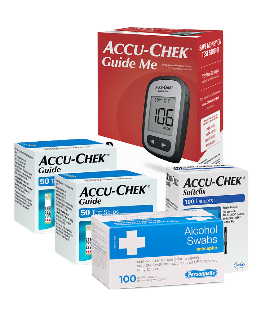  Accu-Chek Guide Glucose Monitor Kit for Diabetic Blood Sugar  Testing: Guide Meter, Softclix Lancing Device, and 10 Softclix Lancets :  Health & Household