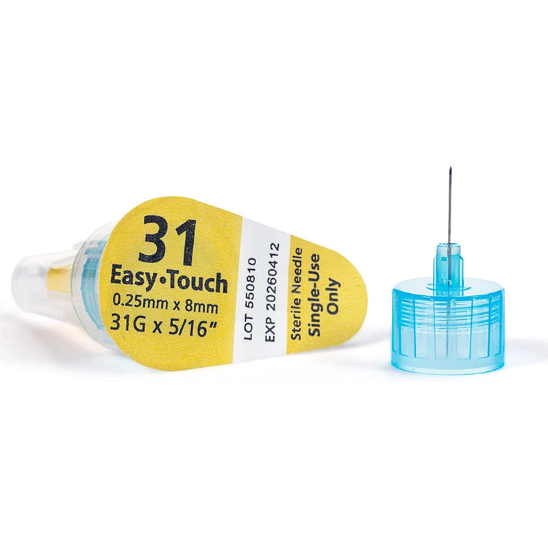 EasyTouch Pen Needles - 31G 8mm - 100/bx