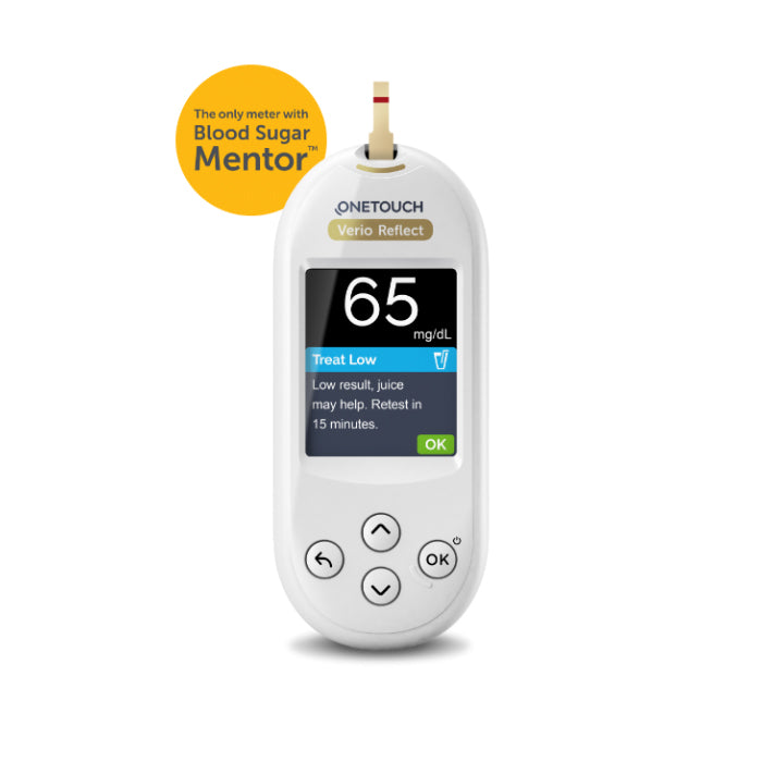 OneTouch Verio Reflect Glucose Meter Kit  Meter + 10 Lancets + 1 Lancing  Device + Carrying Case - Diabetic Outlet